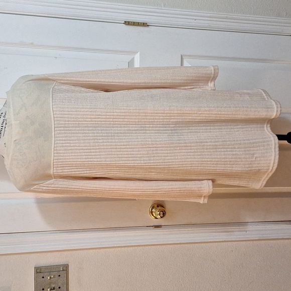 Altar'a State Cream Colored with Brown Graphic Design Sweater Dress Size Med - Picture 6 of 12